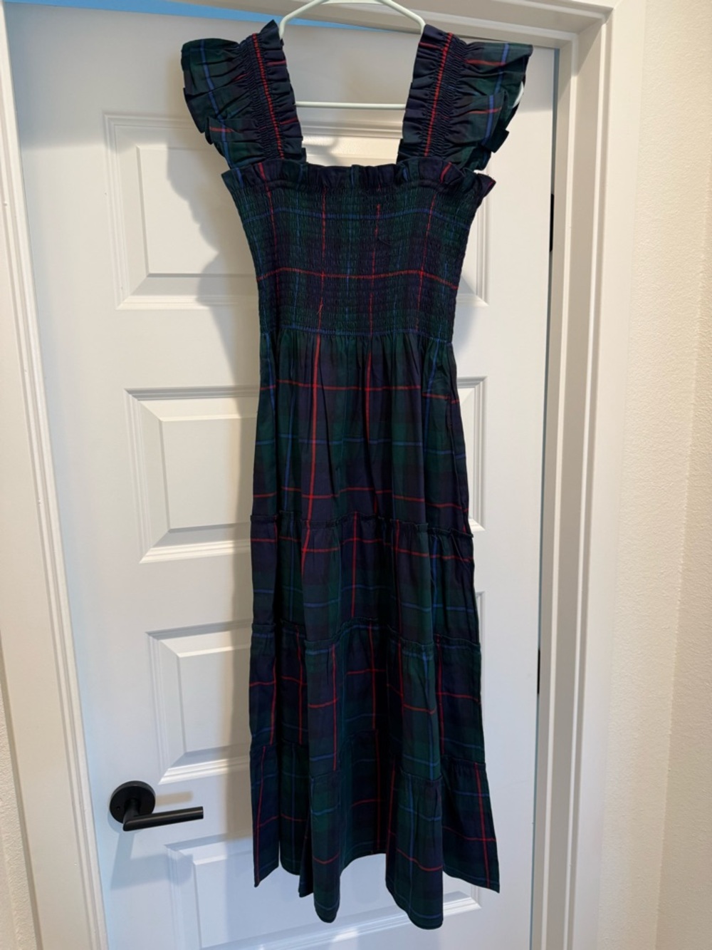 Hill House The Ellie Nap Dress Midnight Tartan Plaid Preppy size Small S RARE